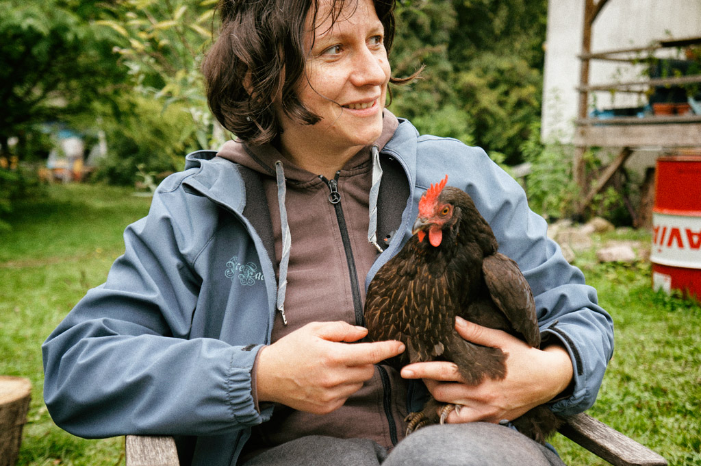 Vertrauensvolles Huhn